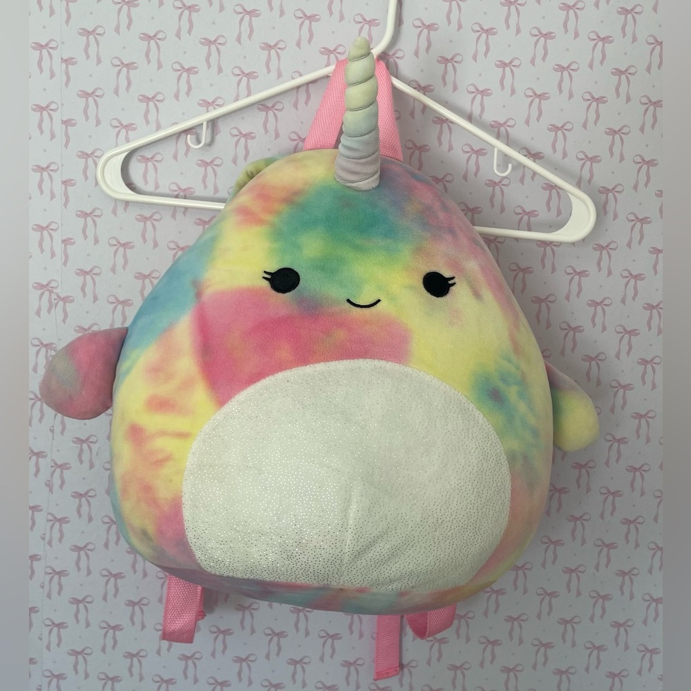 Squishmallows Tie-Dye Unicorn Plush Backpack